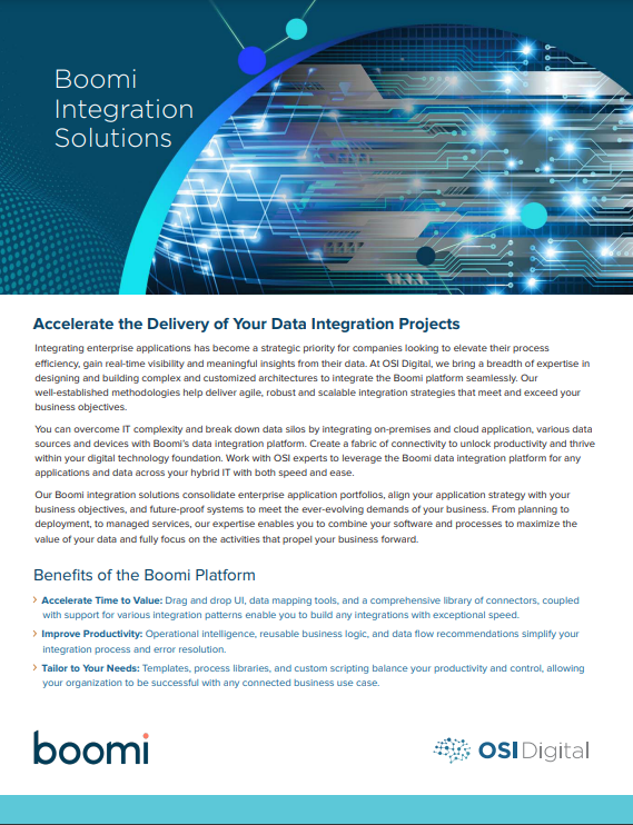 Data Sheet: Accelerate the Delivery of Your Data Integration Projects