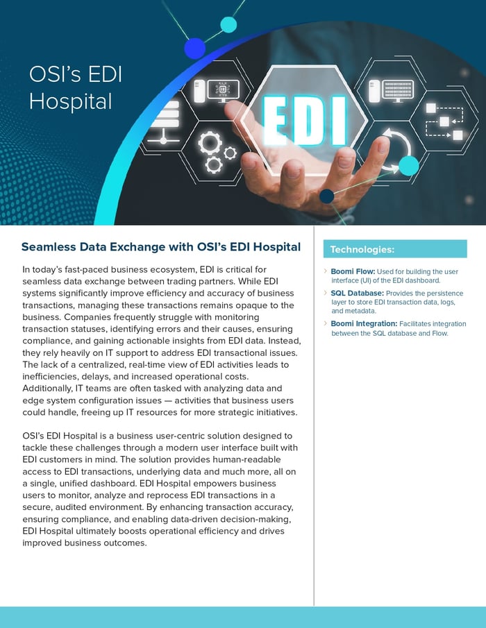 Data Sheet: OSI’s EDI Hospital