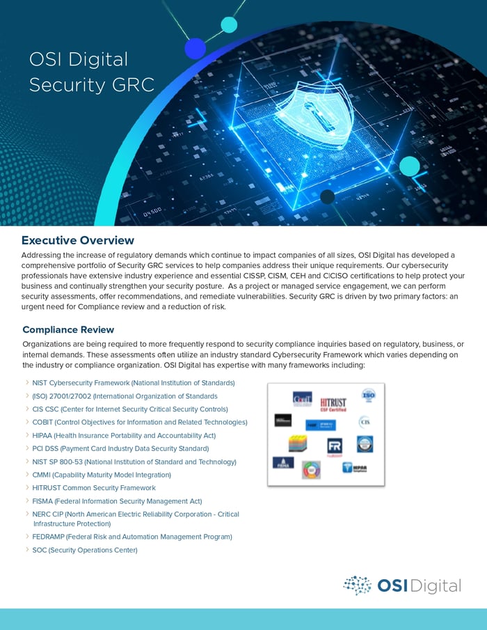 Data Sheet: Security Governance Risk & Compliance (GRC) to Advance Your Business