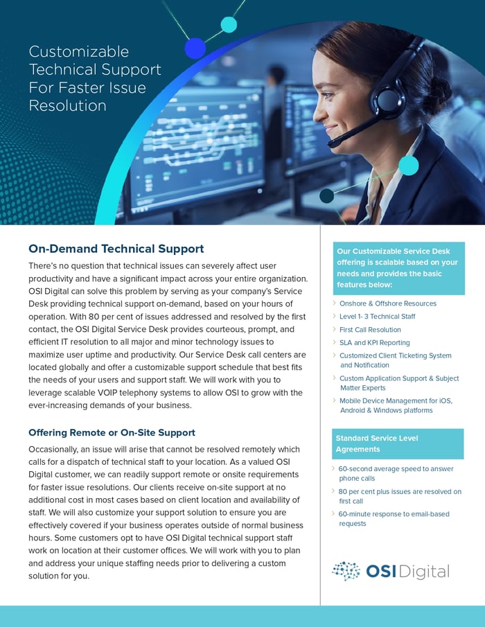 Data Sheet: Customizable Technical Support For Faster Issue Resolution