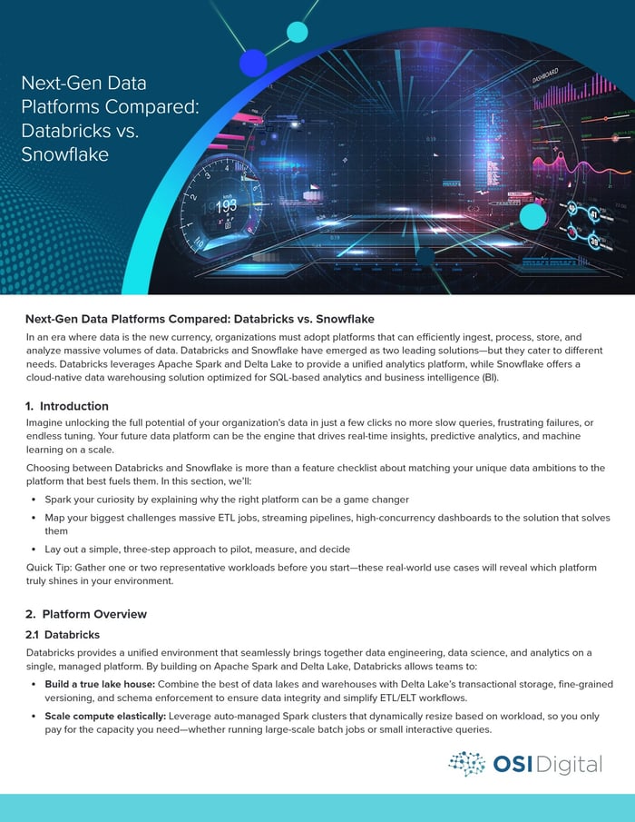 White Paper: Next-Gen Data Platforms Compared: Databricks vs. Snowflake