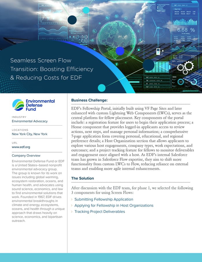 Success Story: Seamless Screen Flow Transition: Boosting Efficiency & Reducing Costs for EDF